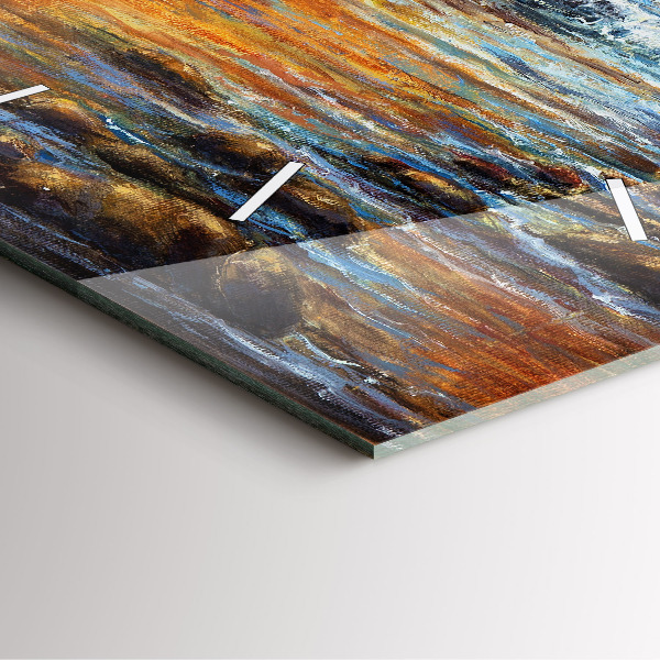 Szögletes fali üvegóra Művészi művészet