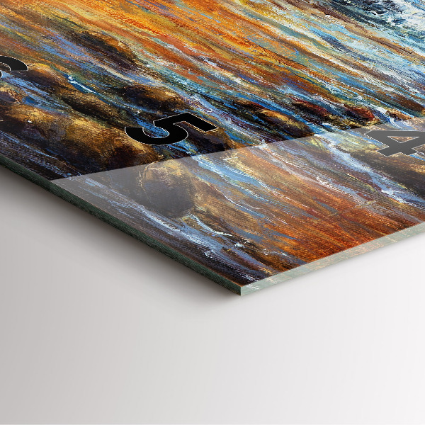 Szögletes fali üvegóra Művészi művészet