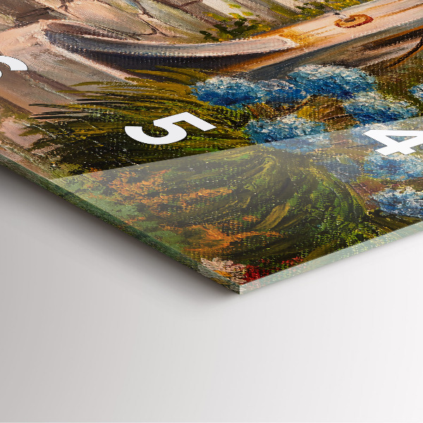 Szögletes fali üvegóra Olaj összetétele az erdőben