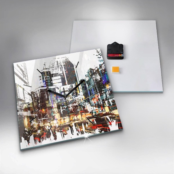 Szögletes fali üvegóra New York City