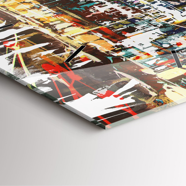 Szögletes fali üvegóra New York City