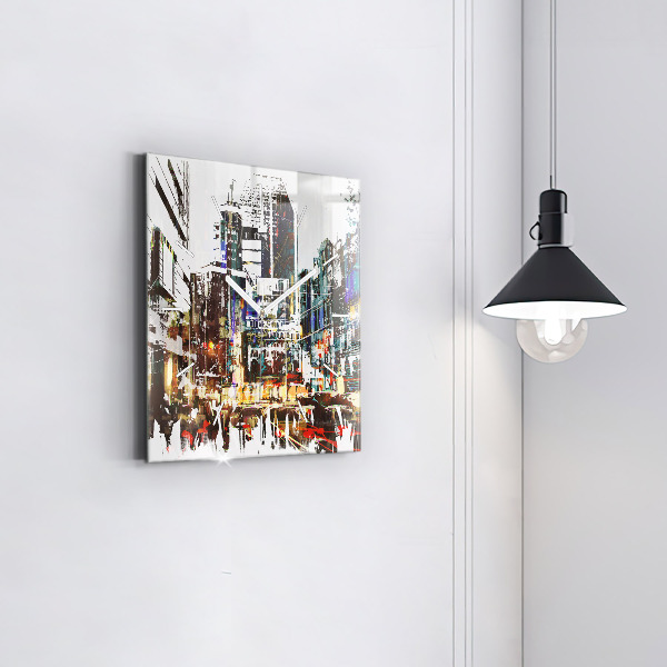 Szögletes fali üvegóra New York City