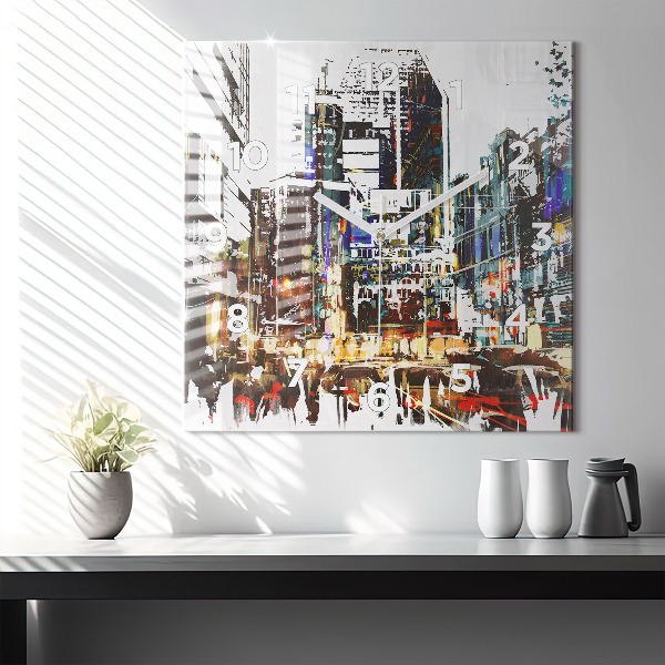 Szögletes fali üvegóra New York City