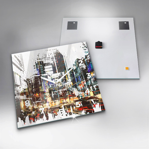 Szögletes fali üvegóra New York City