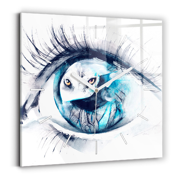 Szögletes fali üvegóra Wolf Eye Illusztráció