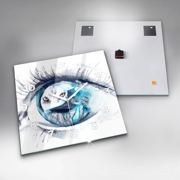 Szögletes fali üvegóra Wolf Eye Illusztráció