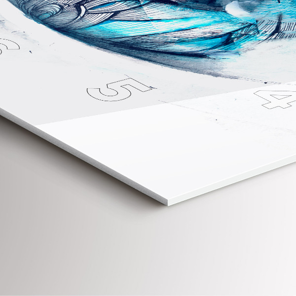 Szögletes fali üvegóra Wolf Eye Illusztráció