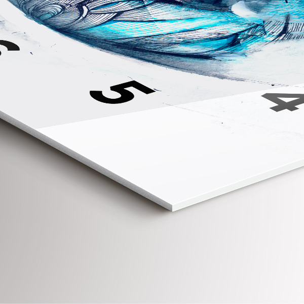 Szögletes fali üvegóra Wolf Eye Illusztráció