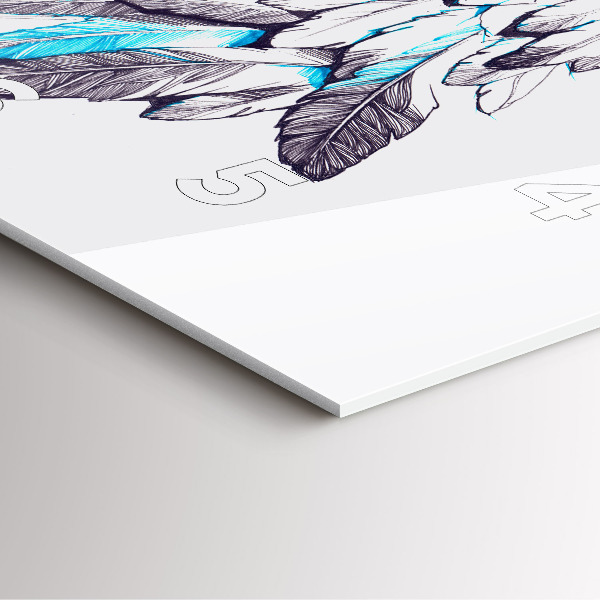 Szögletes fali üvegóra Madárszárnyak utánzata