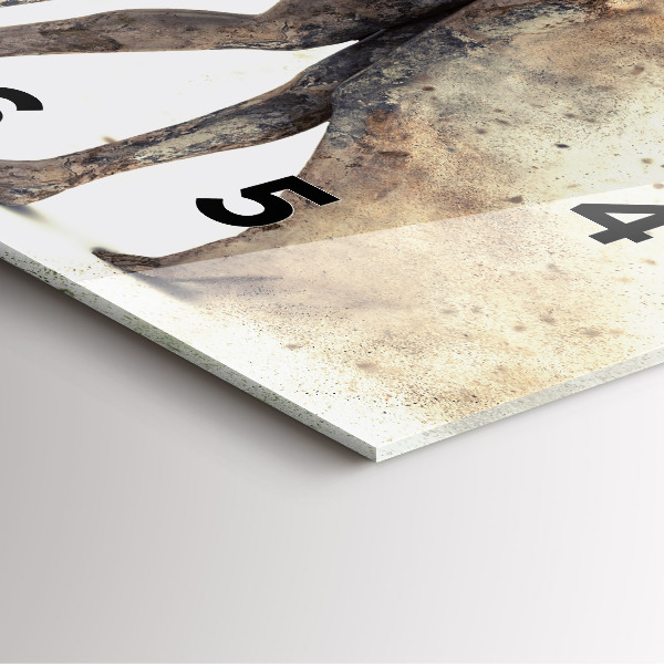 Szögletes fali üvegóra Absztrakt emberek homok