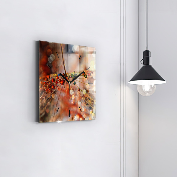 Szögletes fali üvegóra Pitypang harmattal