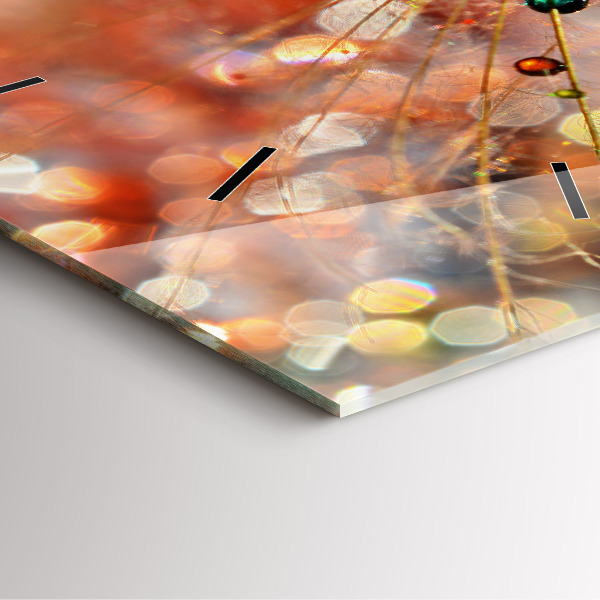 Szögletes fali üvegóra Pitypang harmattal