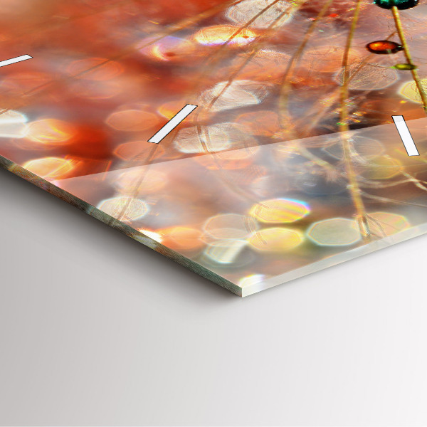 Szögletes fali üvegóra Pitypang harmattal