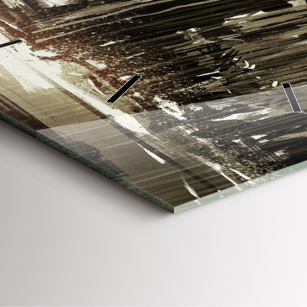 Szögletes fali üvegóra Nő egy esős éjszakán