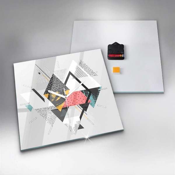 Szögletes fali üvegóra Geometriai minta