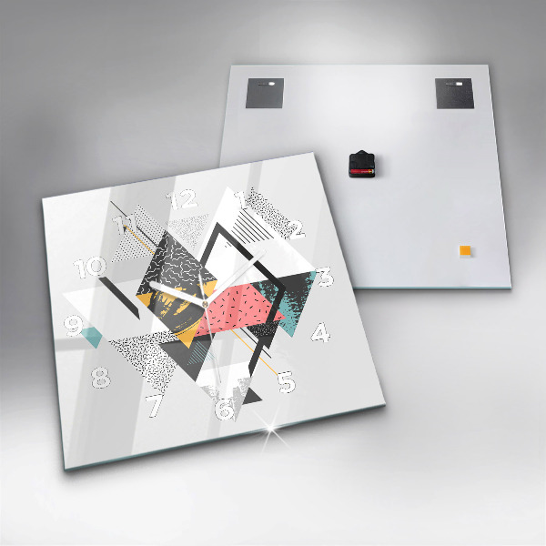 Szögletes fali üvegóra Geometriai minta