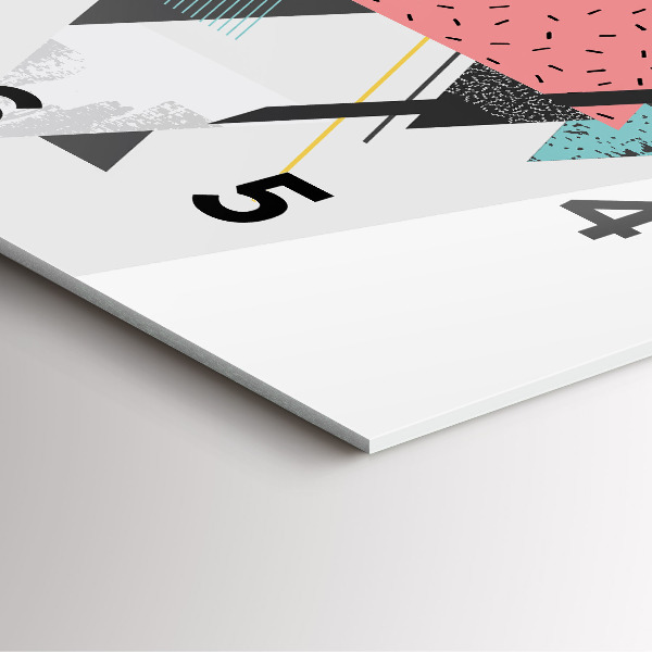 Szögletes fali üvegóra Geometriai minta