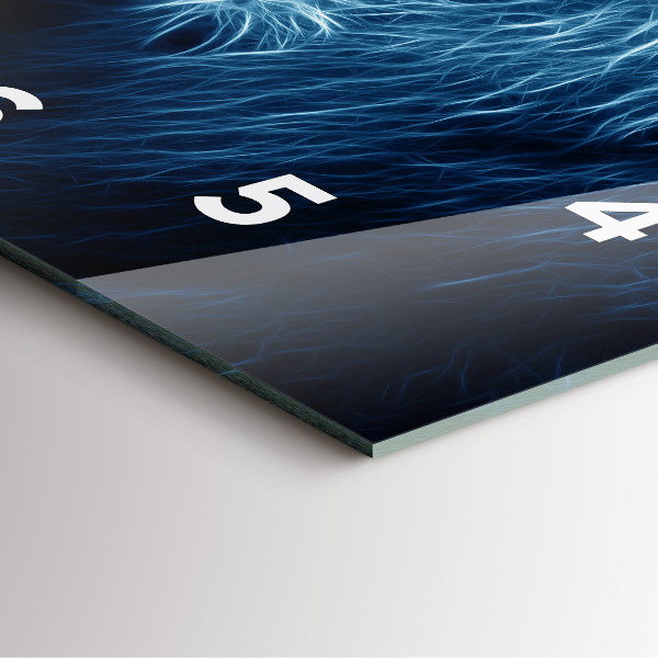 Szögletes fali üvegóra Vad oroszlán