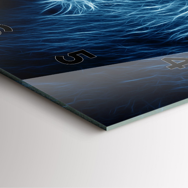 Szögletes fali üvegóra Vad oroszlán