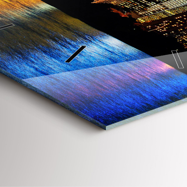 Szögletes fali üvegóra Sydney az Este