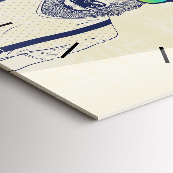 Szögletes fali üvegóra Absztrakt szarvas