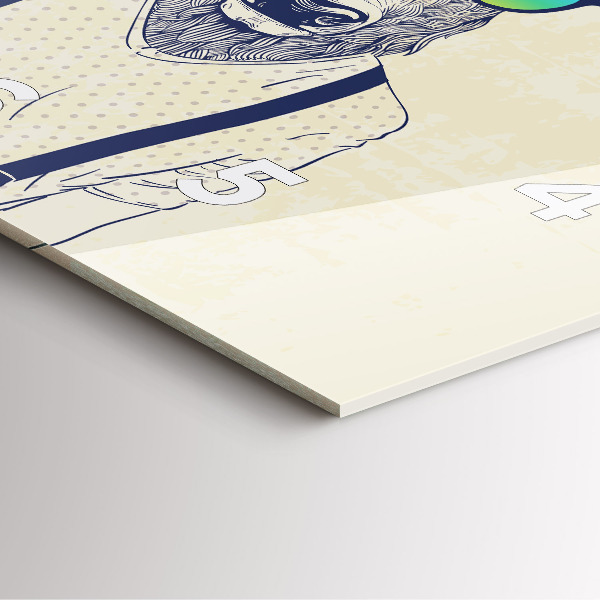 Szögletes fali üvegóra Absztrakt szarvas