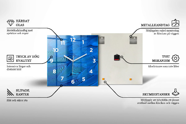 Szögletes fali üvegóra Absztrakt szarvas