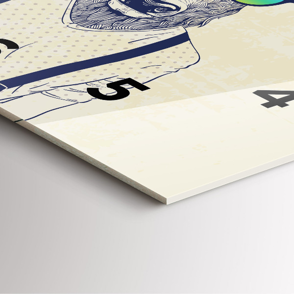 Szögletes fali üvegóra Absztrakt szarvas