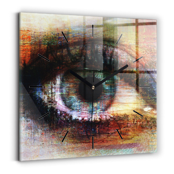 Szögletes fali üvegóra Street Art Eye