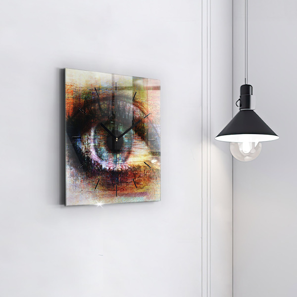 Szögletes fali üvegóra Street Art Eye