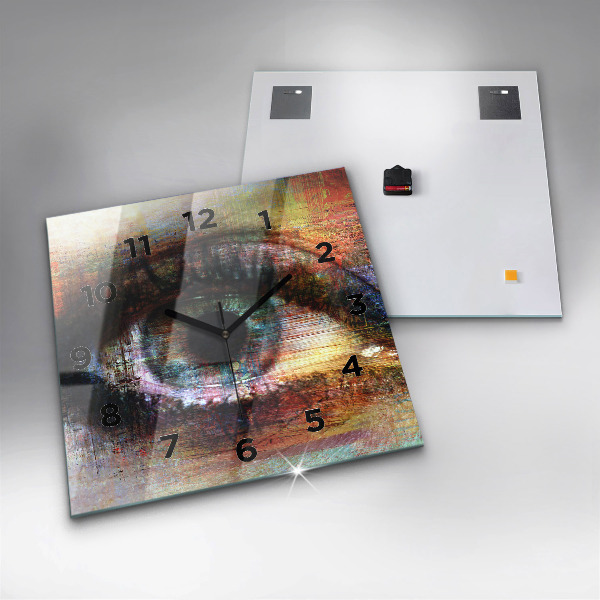 Szögletes fali üvegóra Street Art Eye