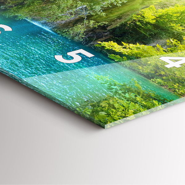 Szögletes fali üvegóra Lagúna táj