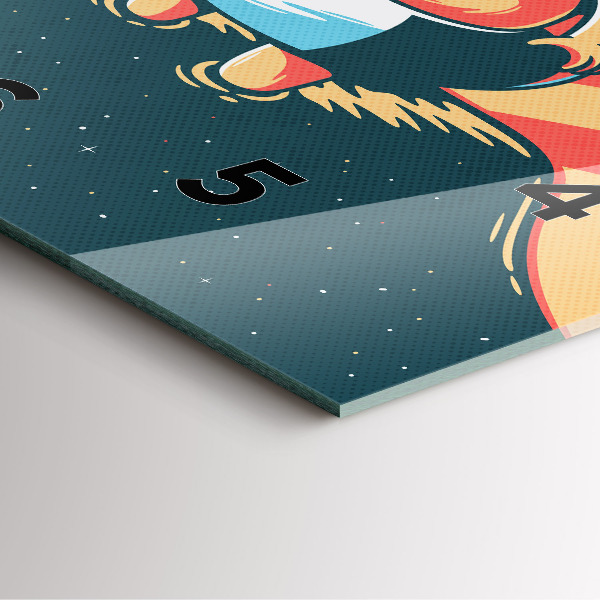 Szögletes fali üvegóra A gyerekek képzelete