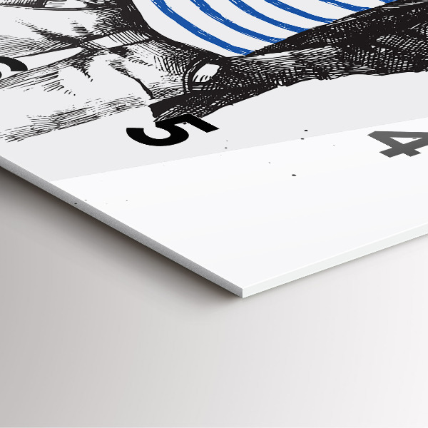 Szögletes fali üvegóra Kutya az emberi testben