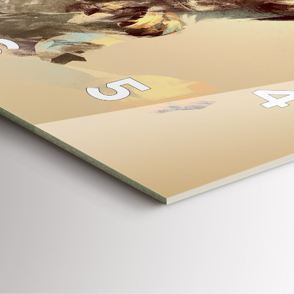 Szögletes fali üvegóra Bagoly - a bölcsesség jele