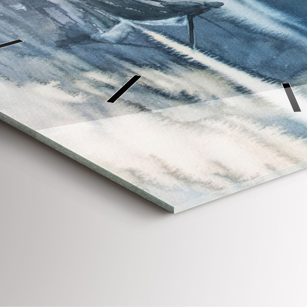 Szögletes fali üvegóra Téli Łódka-tó