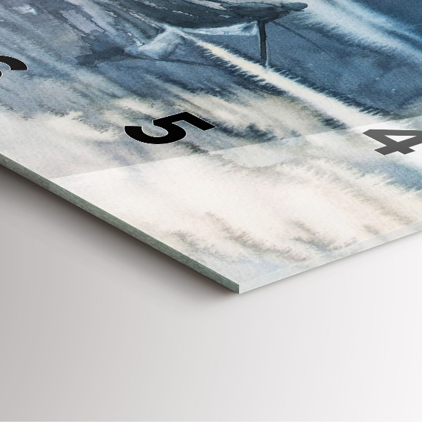 Szögletes fali üvegóra Téli Łódka-tó