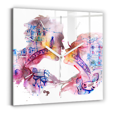 Szögletes fali üvegóra Két test egy lélek