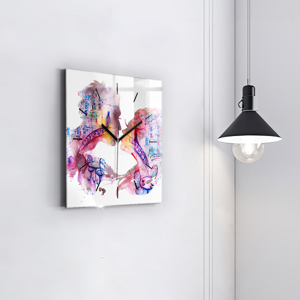 Szögletes fali üvegóra Két test egy lélek