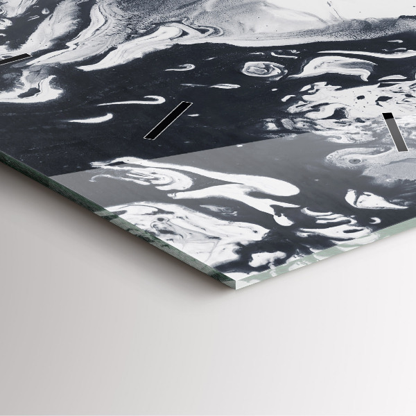 Szögletes fali üvegóra Absztrakt tinta márvány