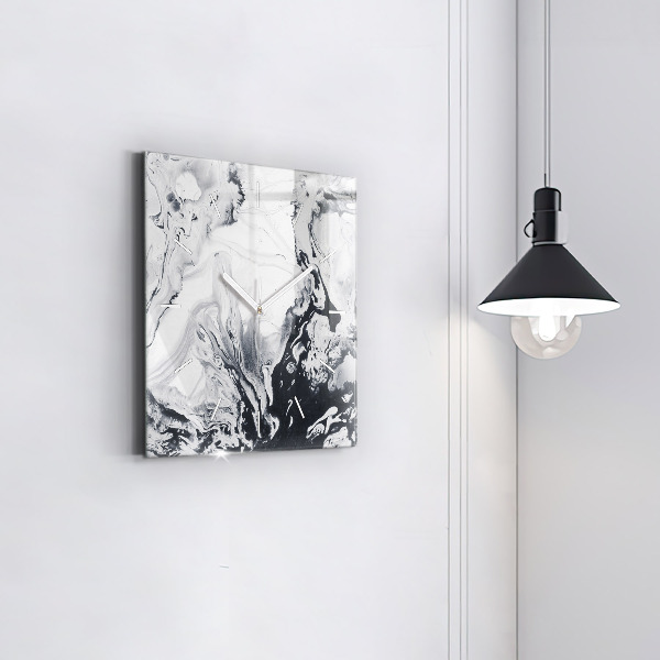 Szögletes fali üvegóra Absztrakt tinta márvány