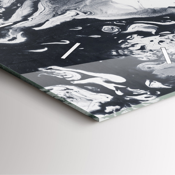 Szögletes fali üvegóra Absztrakt tinta márvány