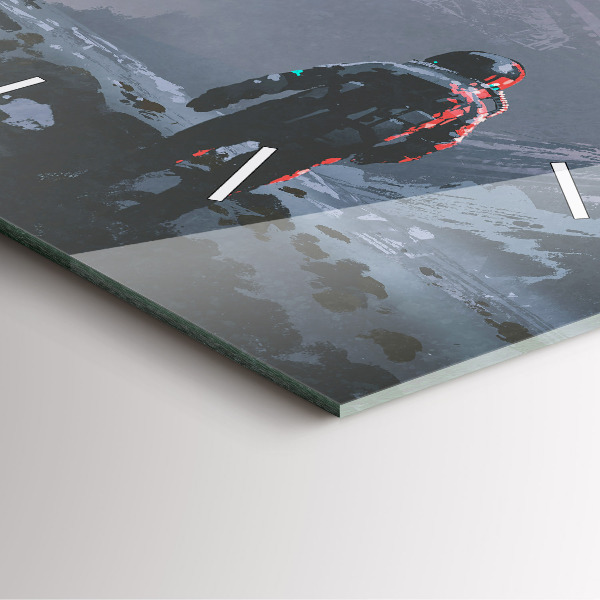 Szögletes fali üvegóra Űrhajósok Tejút