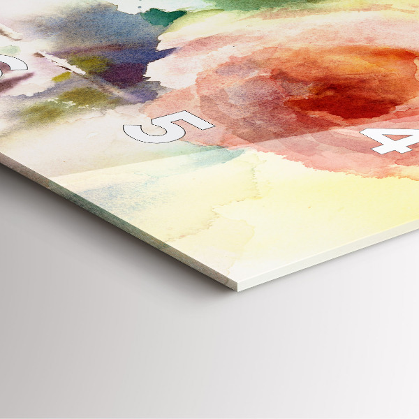 Szögletes fali üvegóra A természet vizualizálása