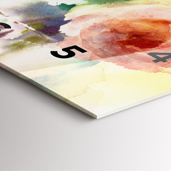 Szögletes fali üvegóra A természet vizualizálása