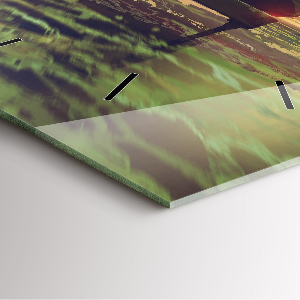 Szögletes fali üvegóra Koncert a tengerparton