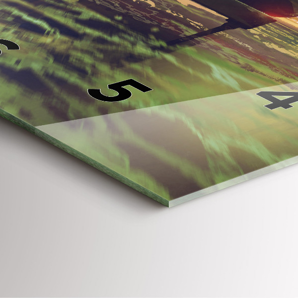 Szögletes fali üvegóra Koncert a tengerparton