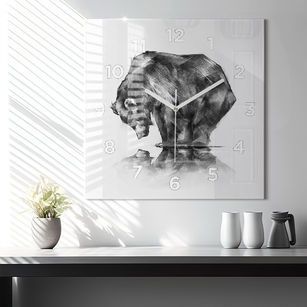 Szögletes fali üvegóra Rajzfilm medve