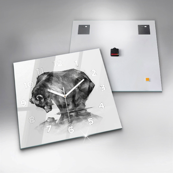 Szögletes fali üvegóra Rajzfilm medve