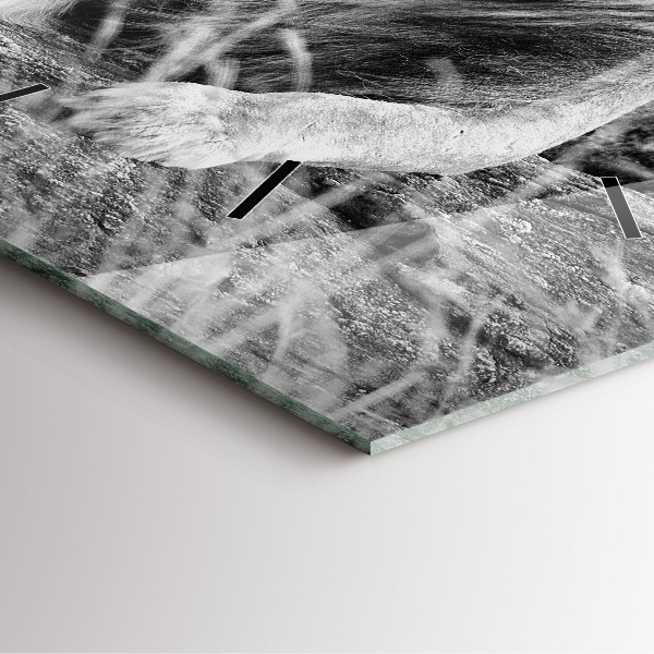 Szögletes fali üvegóra Absztrakció - Oroszlán